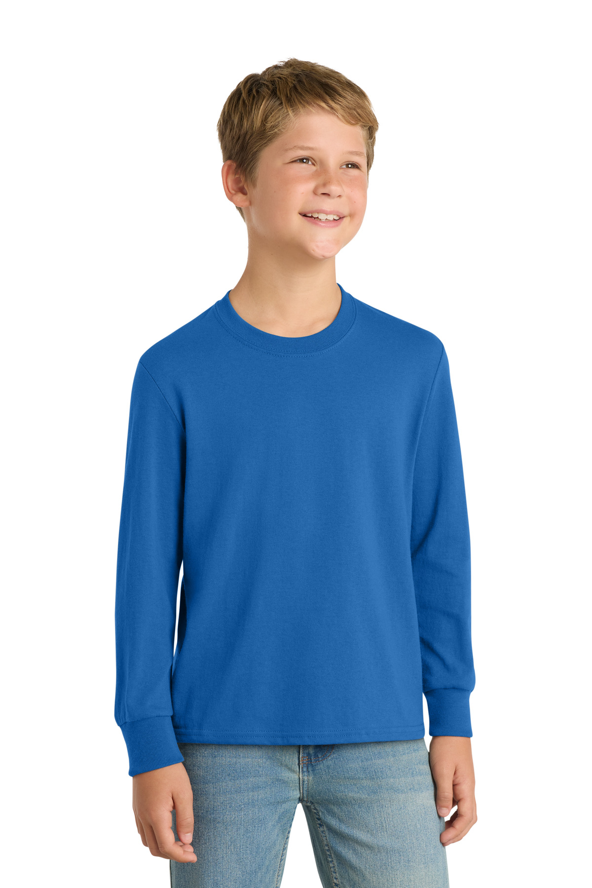 Port & Co Youth Long Sleeve Core Cotton Tee. PC54YLS 83