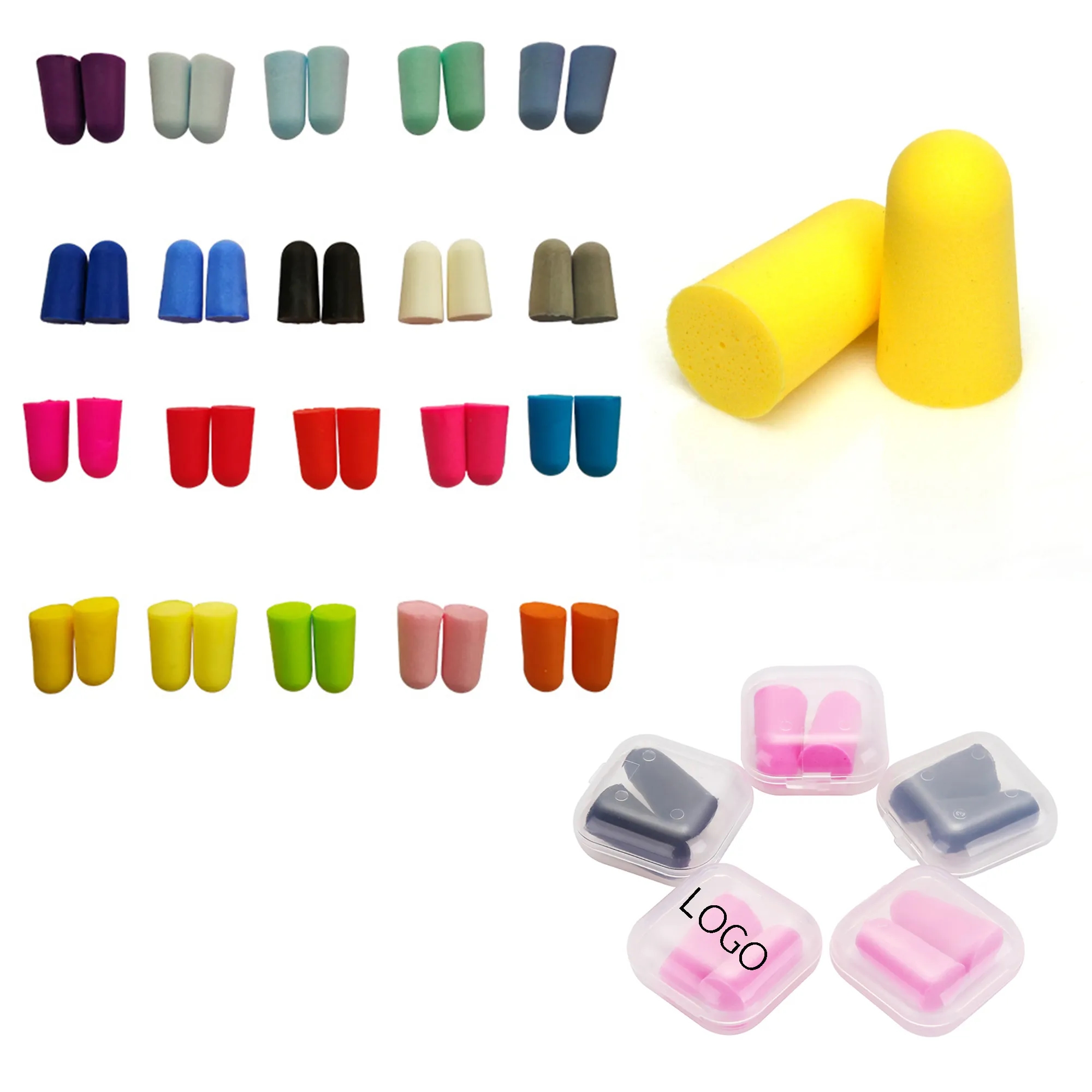 Sponge Earplugs With Storage Box