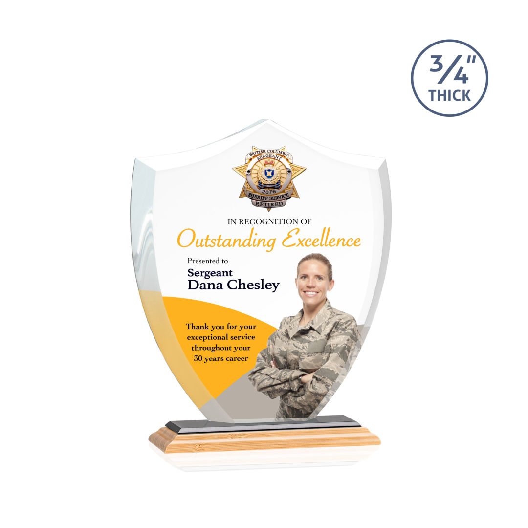 Scudo Shield VividPrint™ Award - Bamboo/Black 11