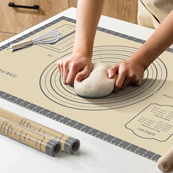 Set of 4 Silicone Baking Mats for Cookie Baking Sheets Pan 14