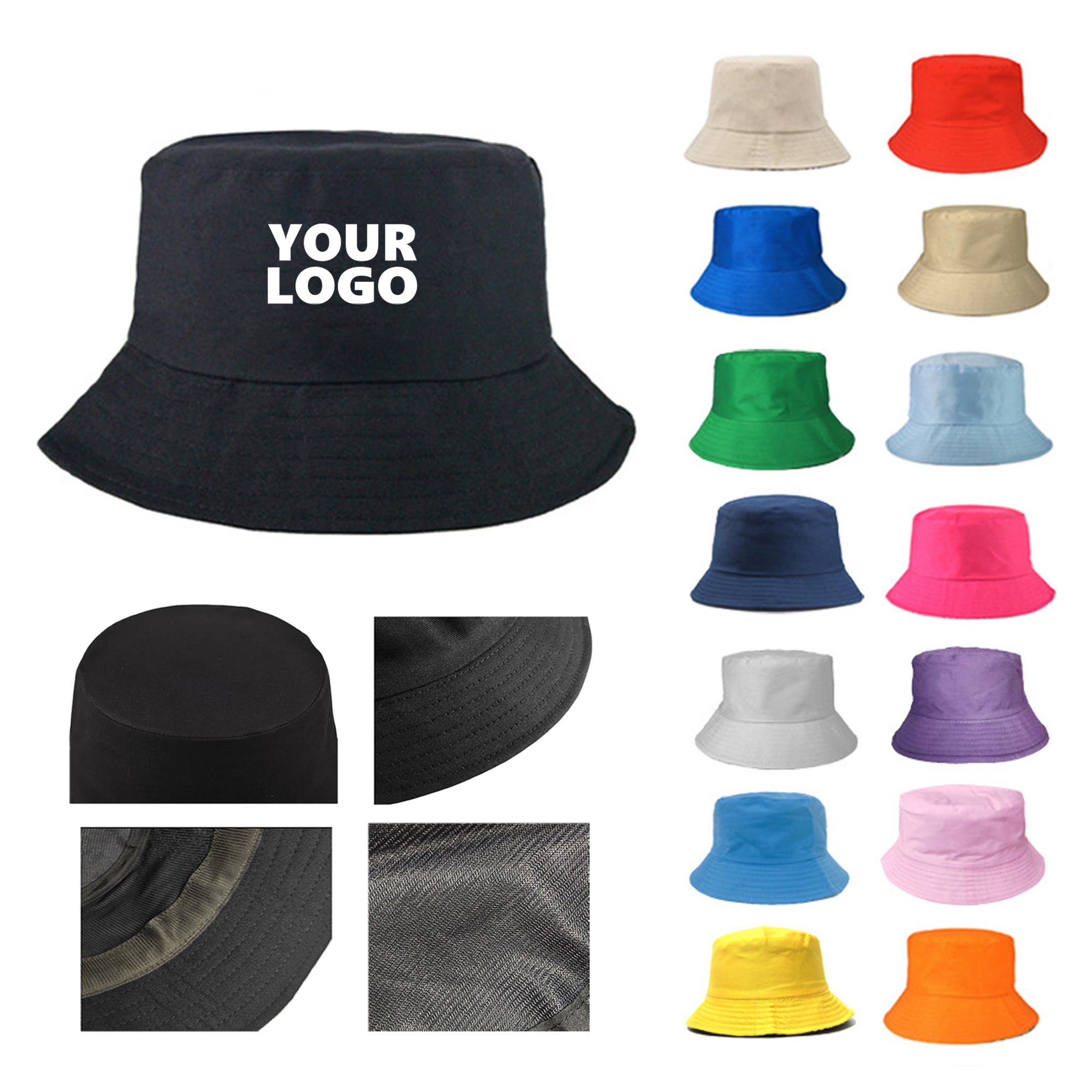 Summer Outdoor Cotton Sun Bucket Hats Caps 2