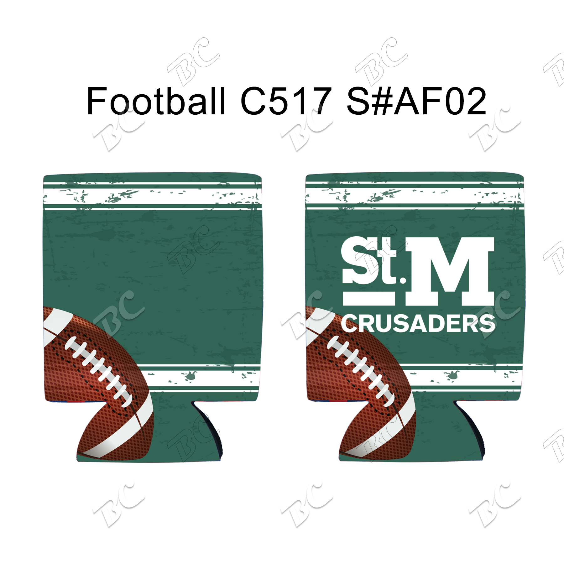 Free Shipping Football Design Sublimated Collapsible Can Cooler 7