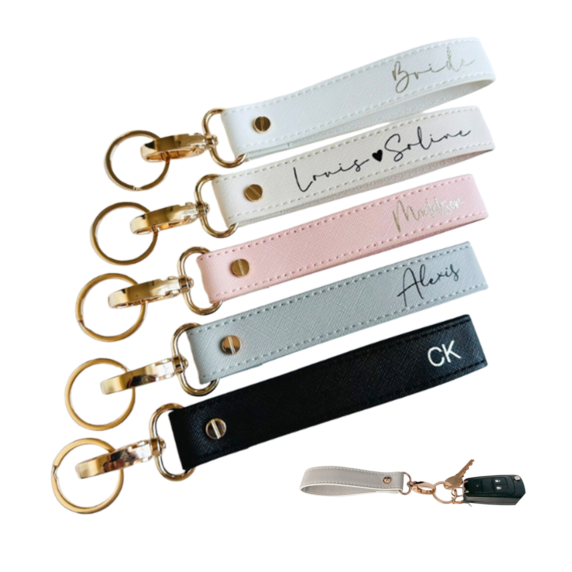 PU Wristlet Keychain 2