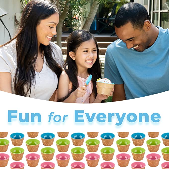 Ice Cream Bowls and Spoons for Summer/Holiday/Parties 27