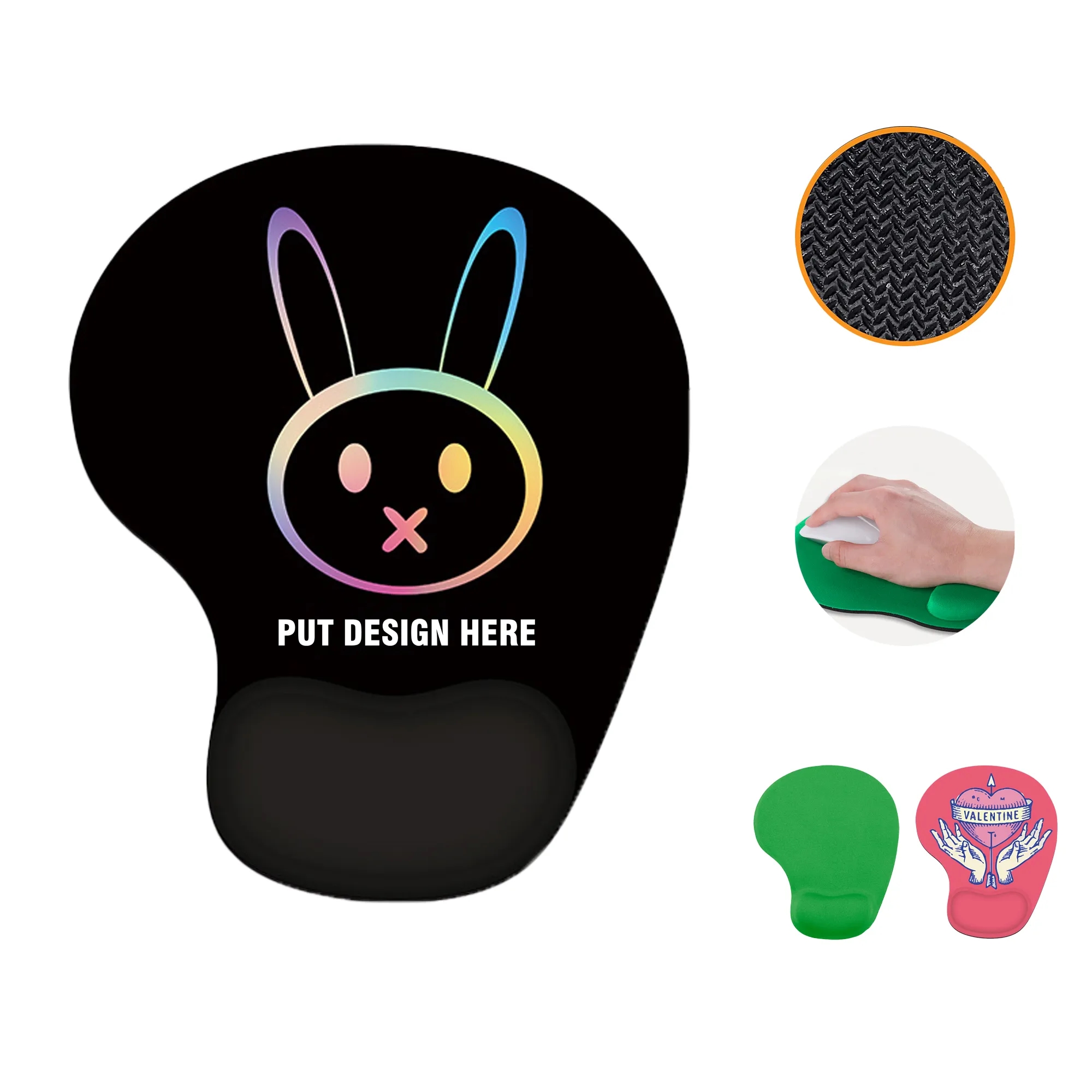 Memory Foam Ergonomic Anti-Slip Mouse Pad MOQ 100 PCS 4