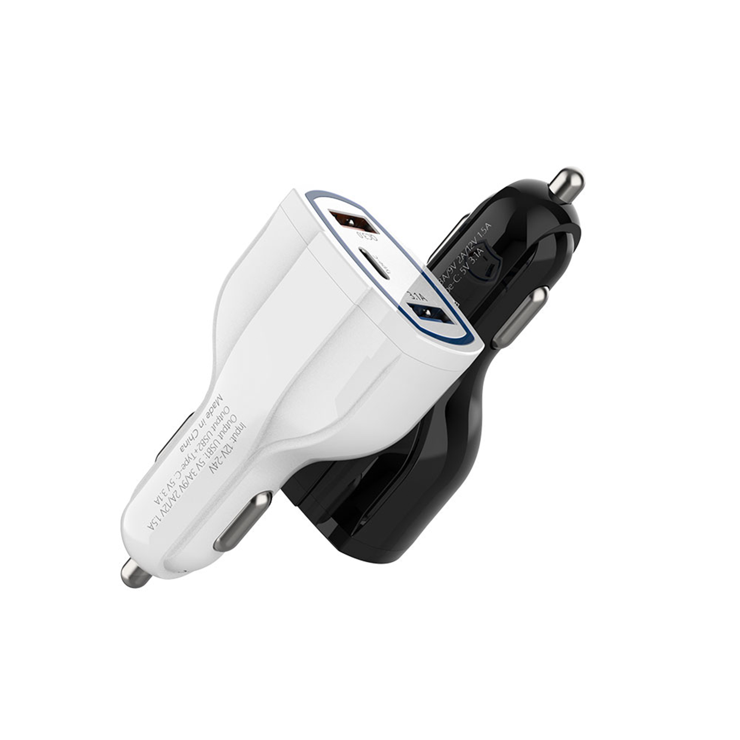 3 Ports USB + Type-C Car Charger, 35W 5