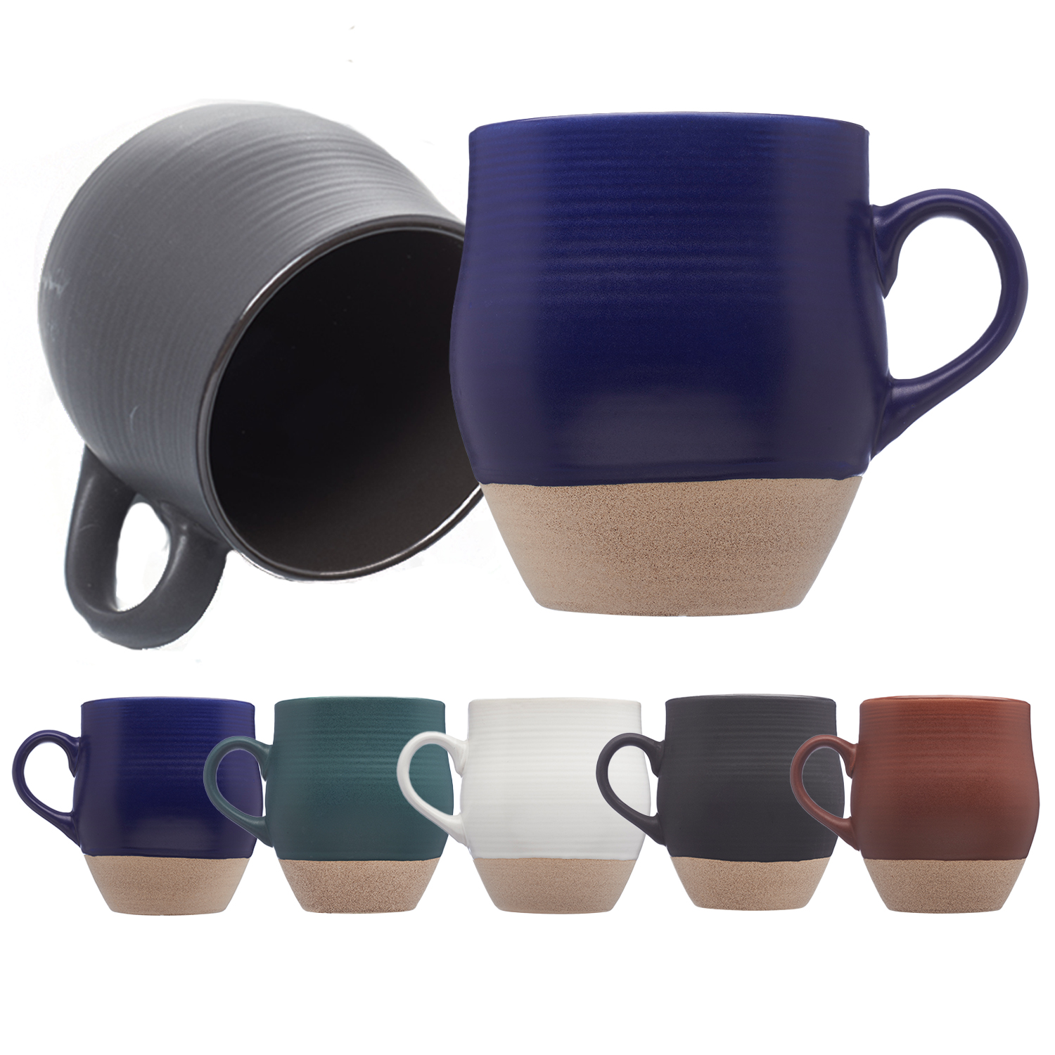 Pottery Look Ceramic Mug, 16 oz. 7
