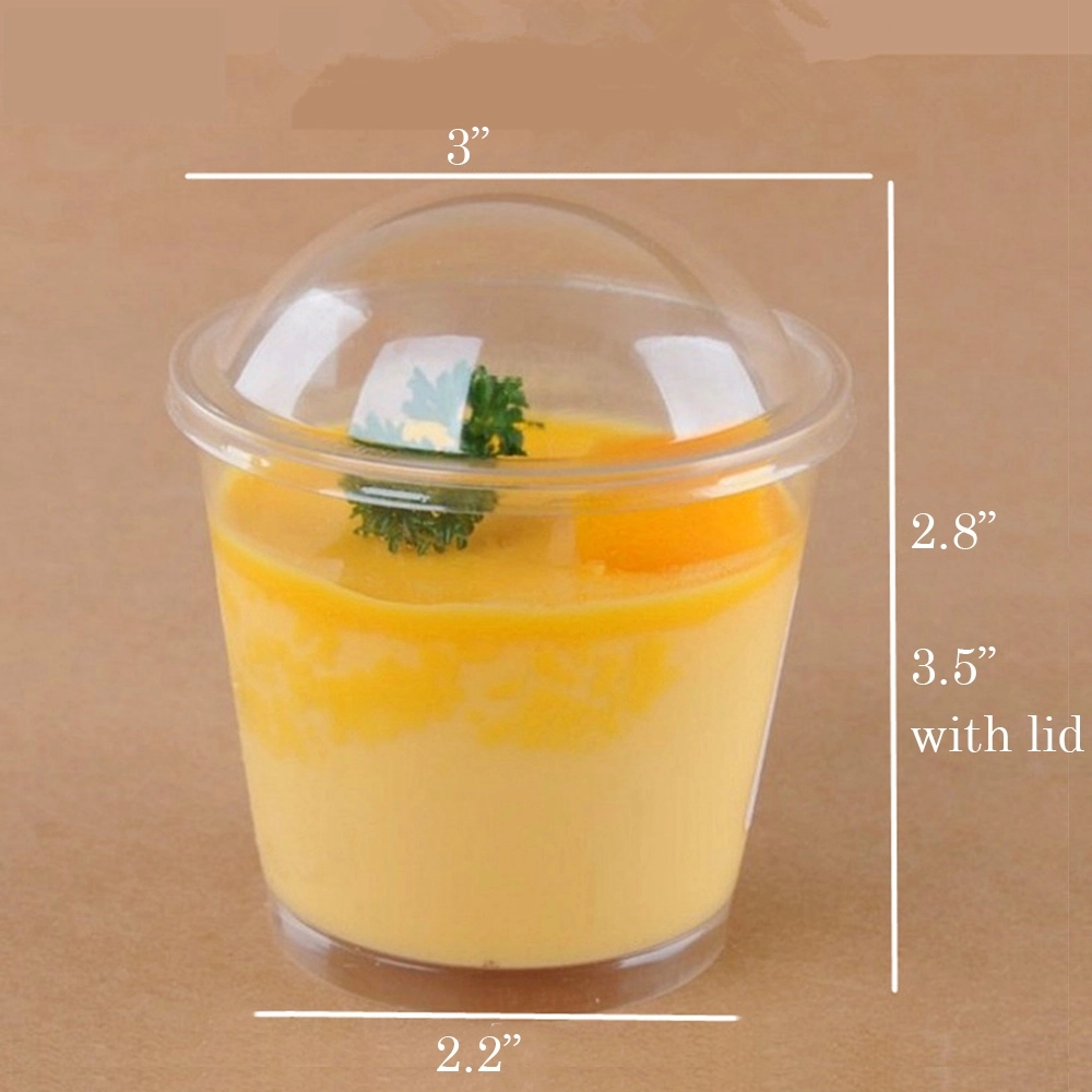 7Oz Plastic Dessert Cups With Lid 3