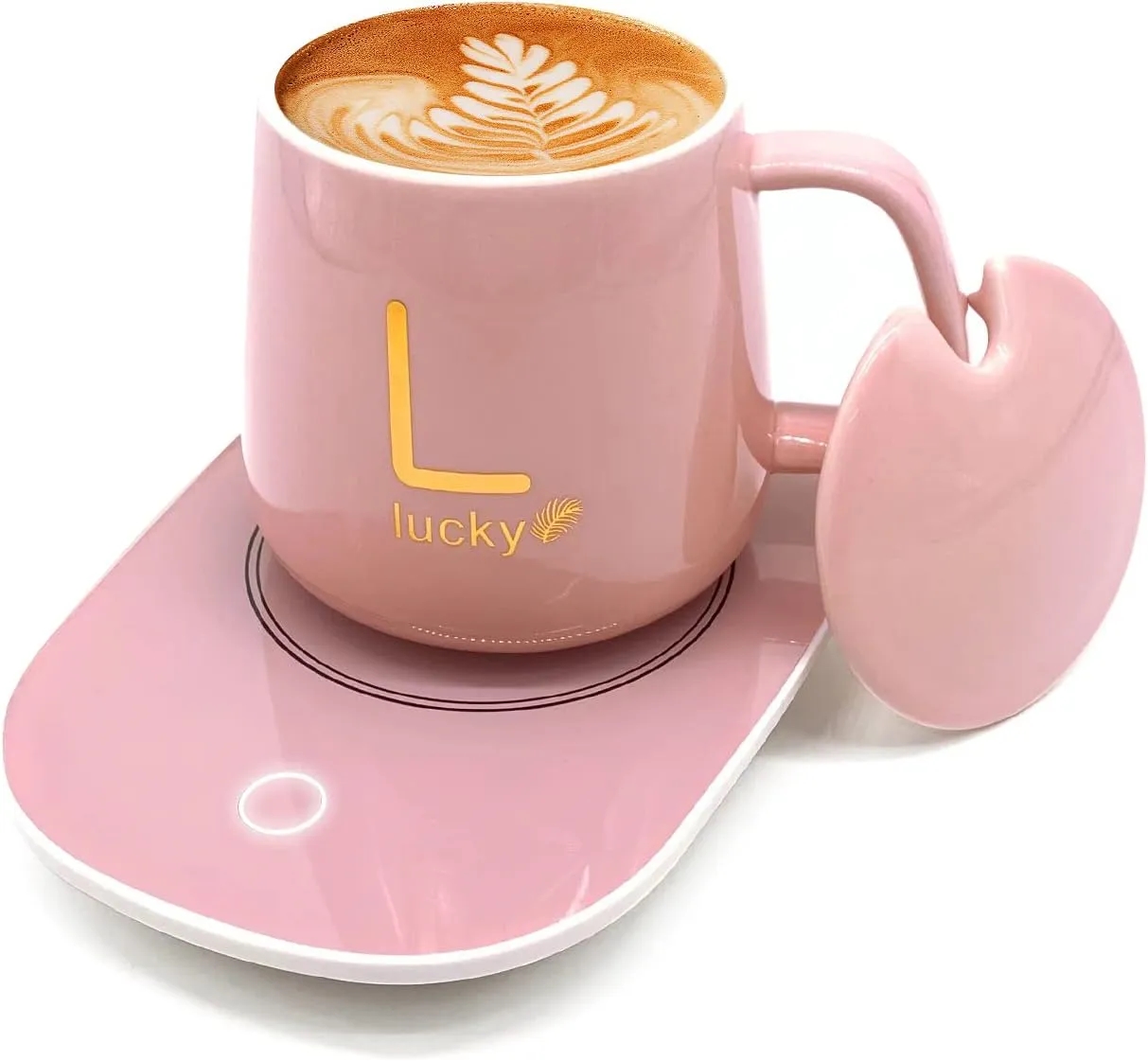 Coffee Mug Warmer Electric Beverage with Lid 6