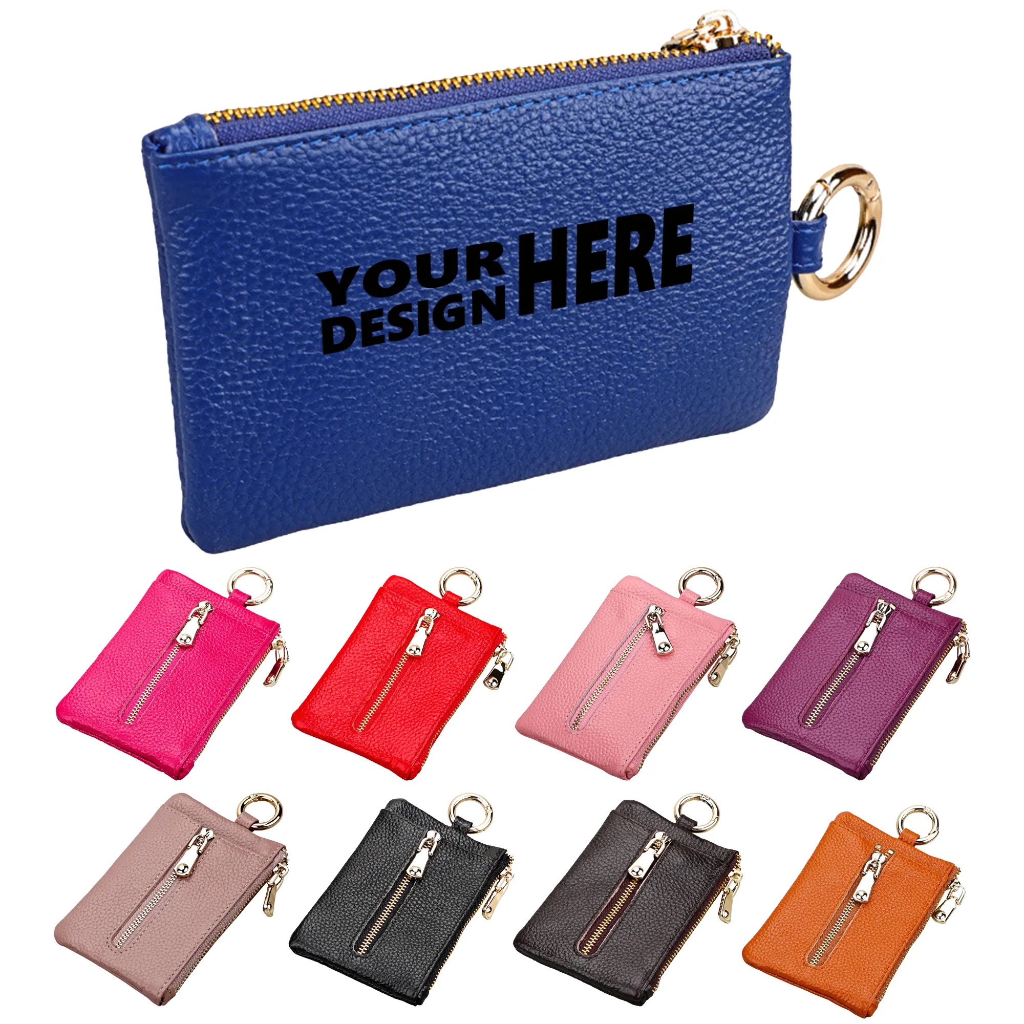 Genuine Leather Car Key Multi-Function Zipper Pouch 3