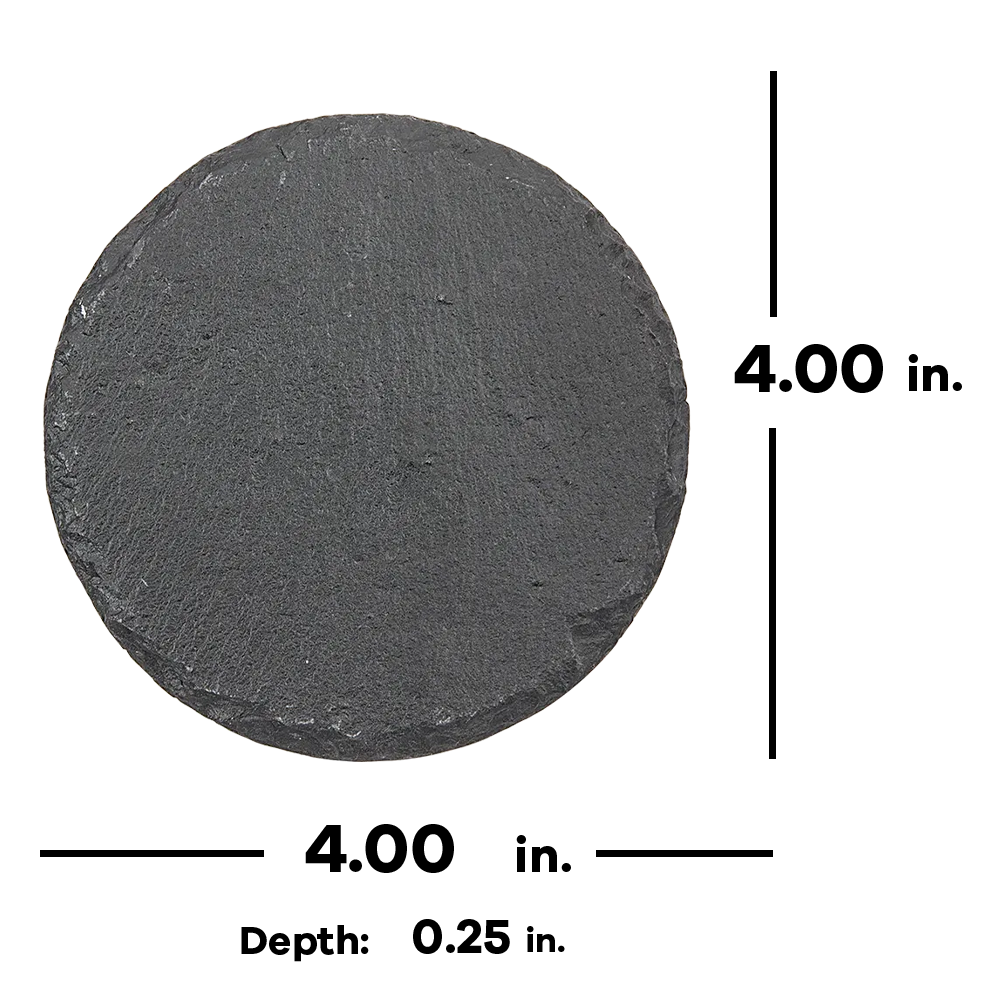 4&quot Round Slate Coaster