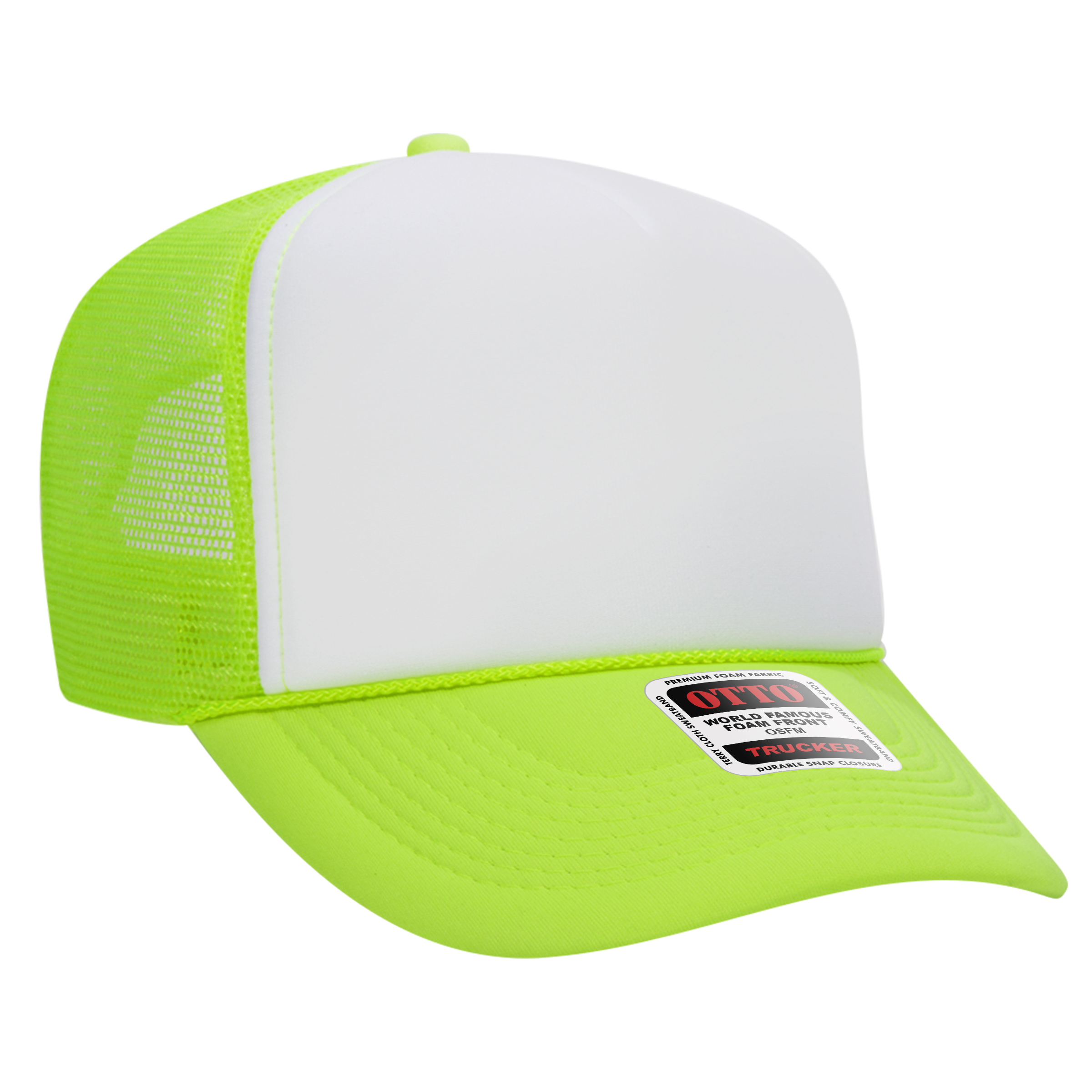 OTTO CAP® 5 Panel High Crown Mesh Back Trucker Hat 55