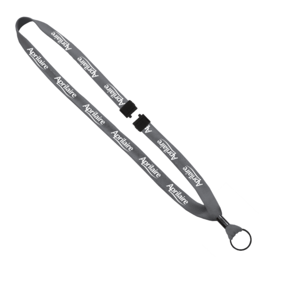 5/8" Polyester Shoelace Lanyard with Metal Crimp & Split-Ring 255