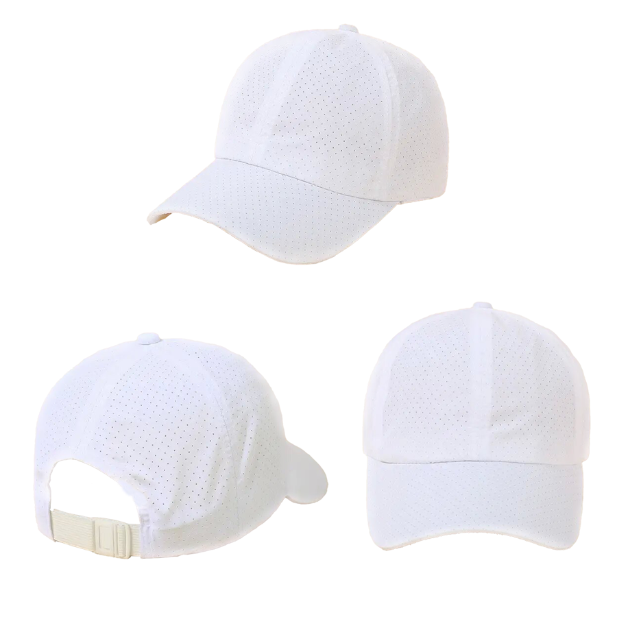 Stock Solid Color Quick Dry Poly 6-Panel Baseball Cap 8