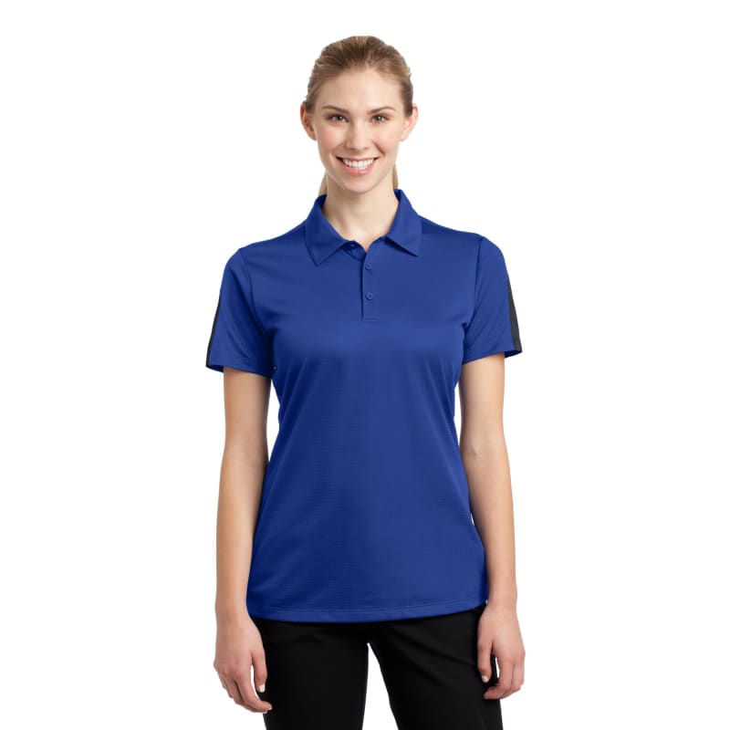 Sport-Tek Women's PosiCharge Active Textured Colorblock Polo. 28