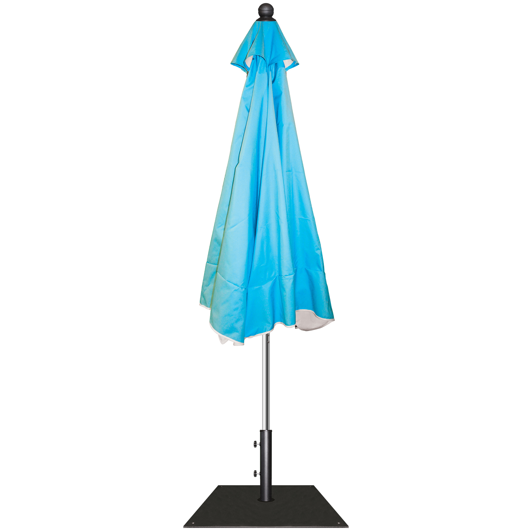 7.5' Heavy Duty Square Umbrella Kit with Valance and Steel Base 12