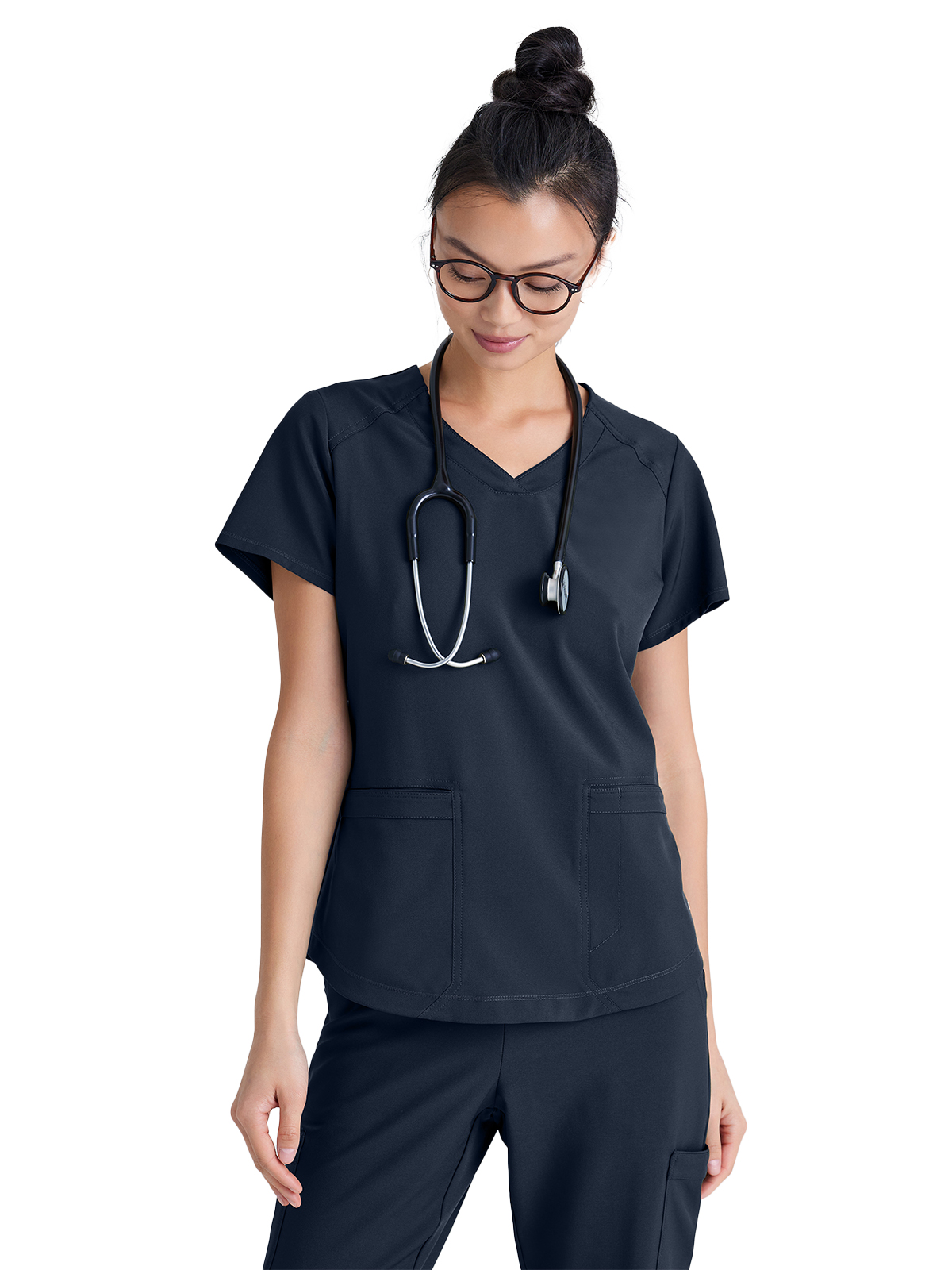 Grey's Anatomy Evolve Stretch - Women's Two-Pocket V-Neck Rhythm Scrub Top 55