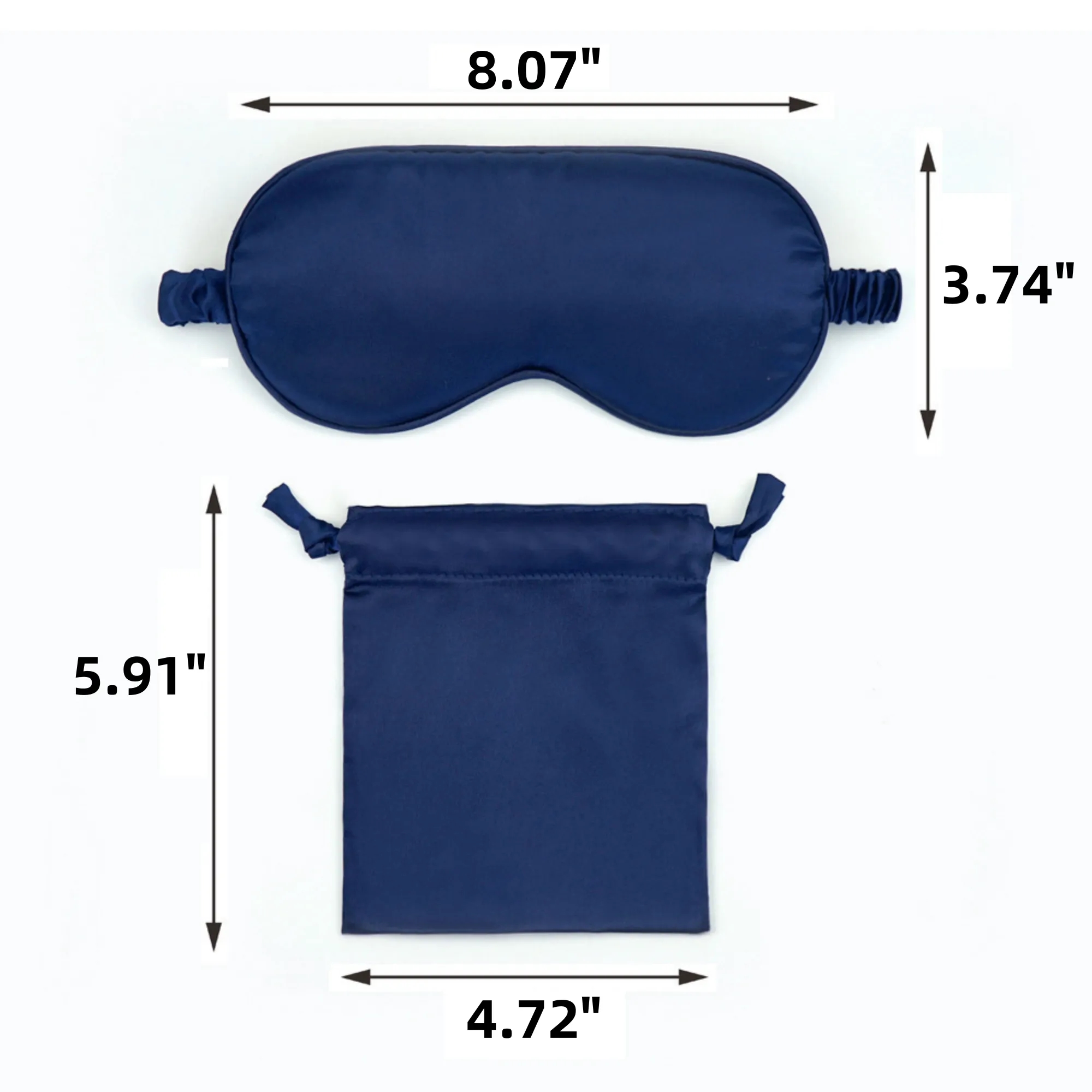 2 Piece Simulated Silk Eye Mask & Storage Bag Set 13