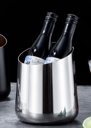 Stainless Steel Tilted Ice Bucket 2