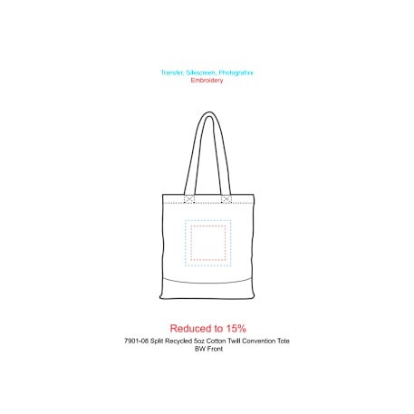 Split Recycled 5oz Cotton Twill Convention Tote 85