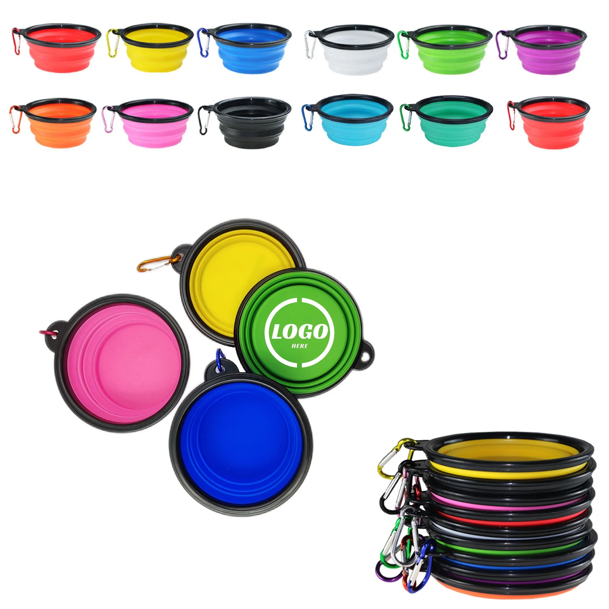 Silicone Foldable Pet Dog Cat Food Water Feeding Bowl