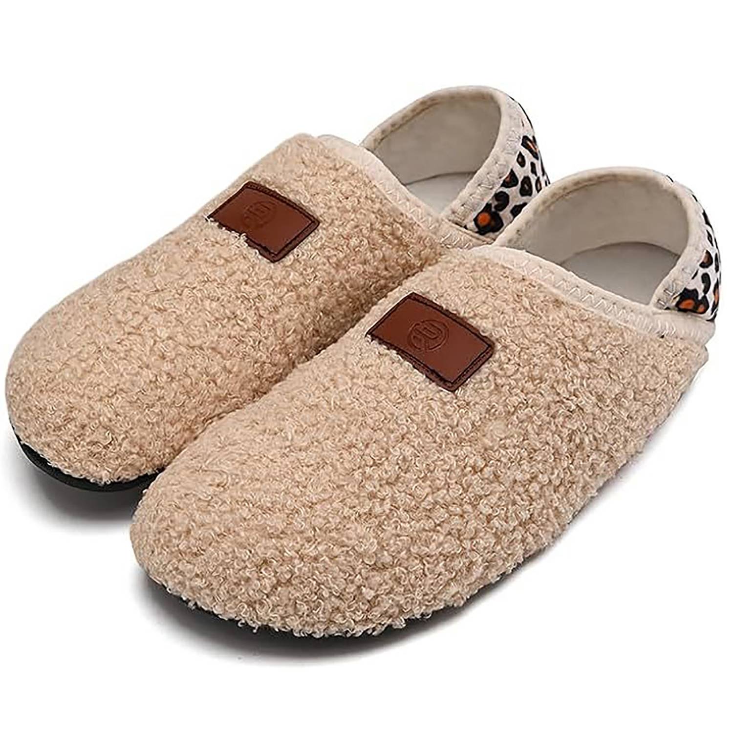 Warm Anti Slip Cotton Slippers w/ Covered Heels 1