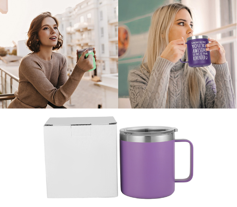 Stainless Steel Camping Mug, 12 oz. 5