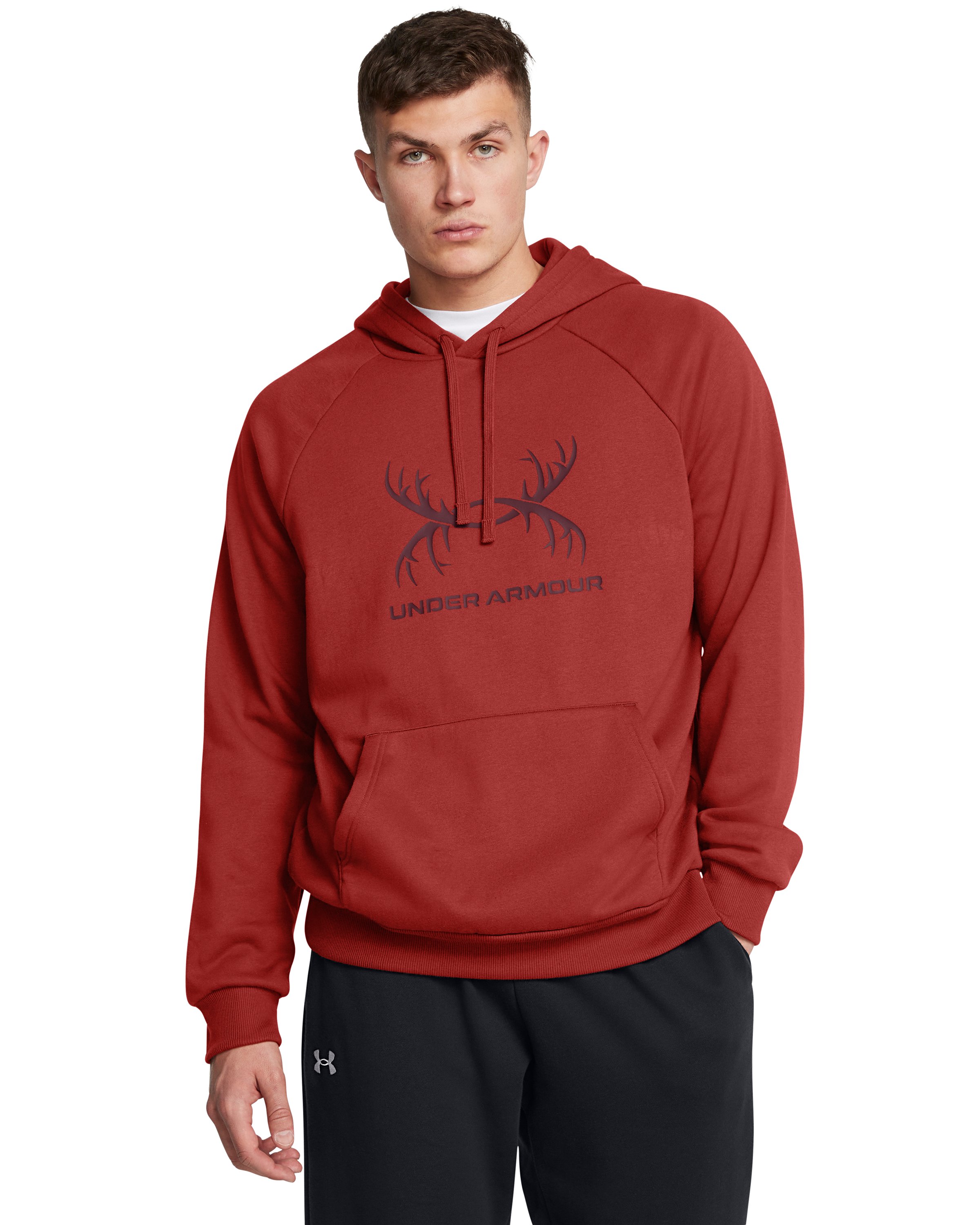 UA Rival Fleece Antler Hoodie Men's Hoodie, custom hoodie or sweatshirt with logo imprint 2
