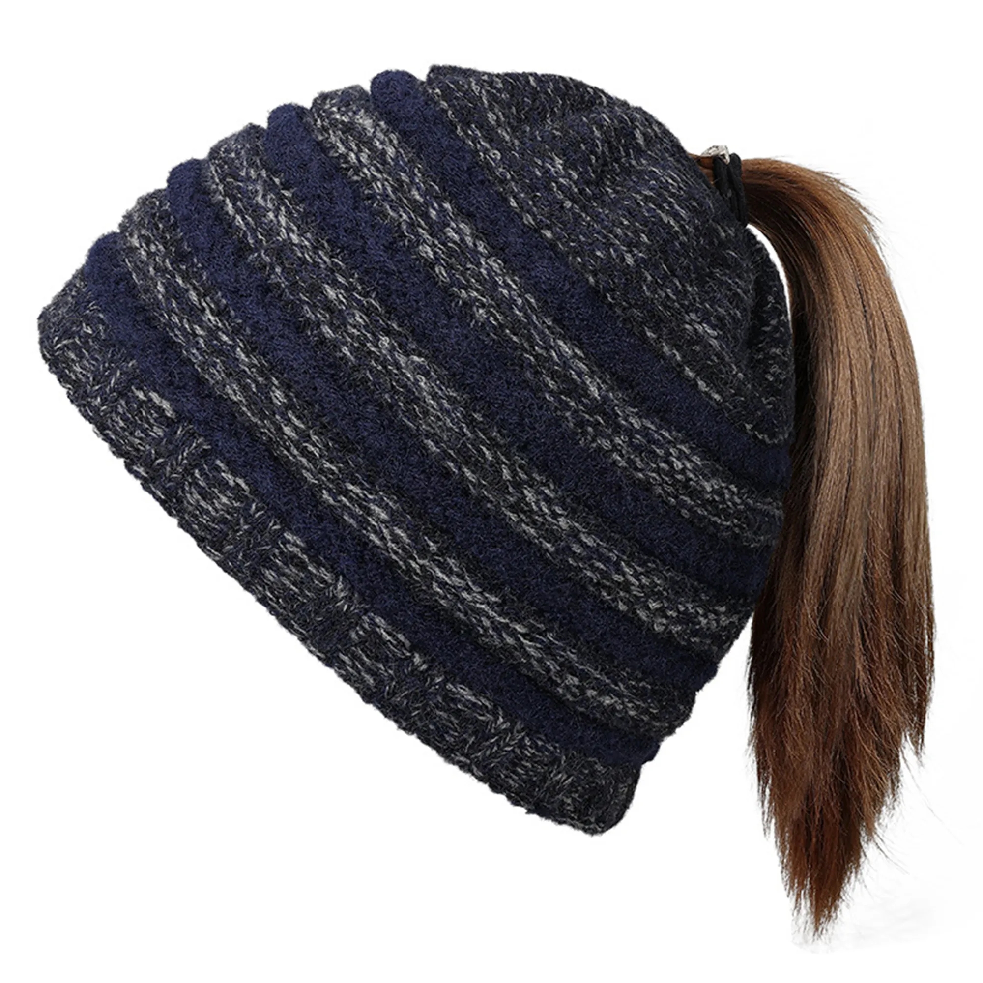 Warm Knit Ponytail Hat 7