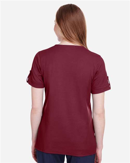 Women's CrownLux Performance® Plaited Rolled Sleeve Shirt - DG20WB 45