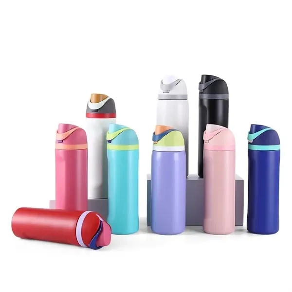 24oz Stainless Steel Water Bottle - Insulated with Handle, custom water bottle with logo imprint 9