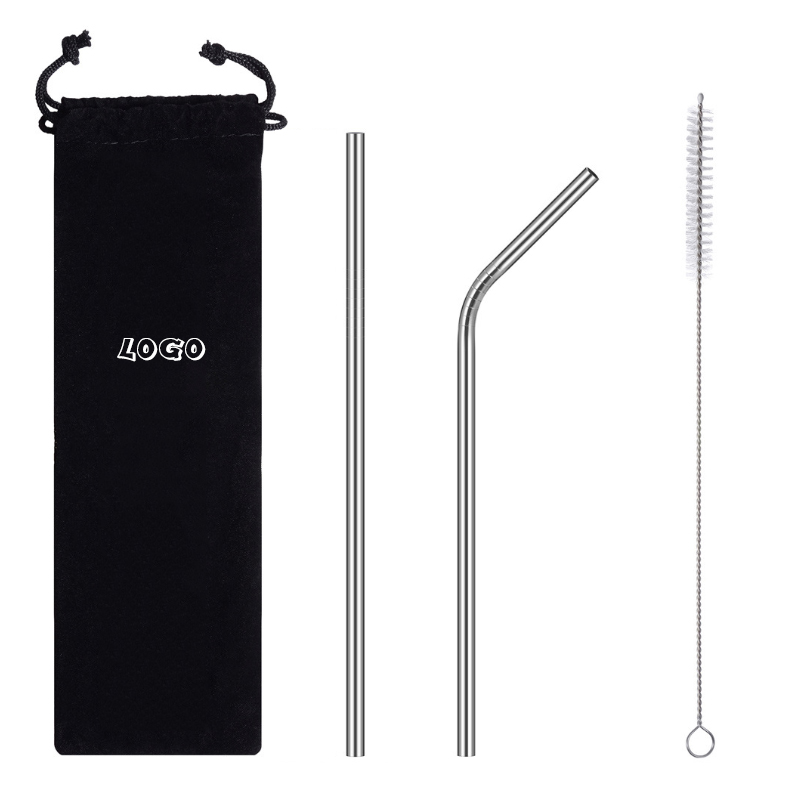 Drinking Straw Set with Pouch & Cleaning Brush 4
