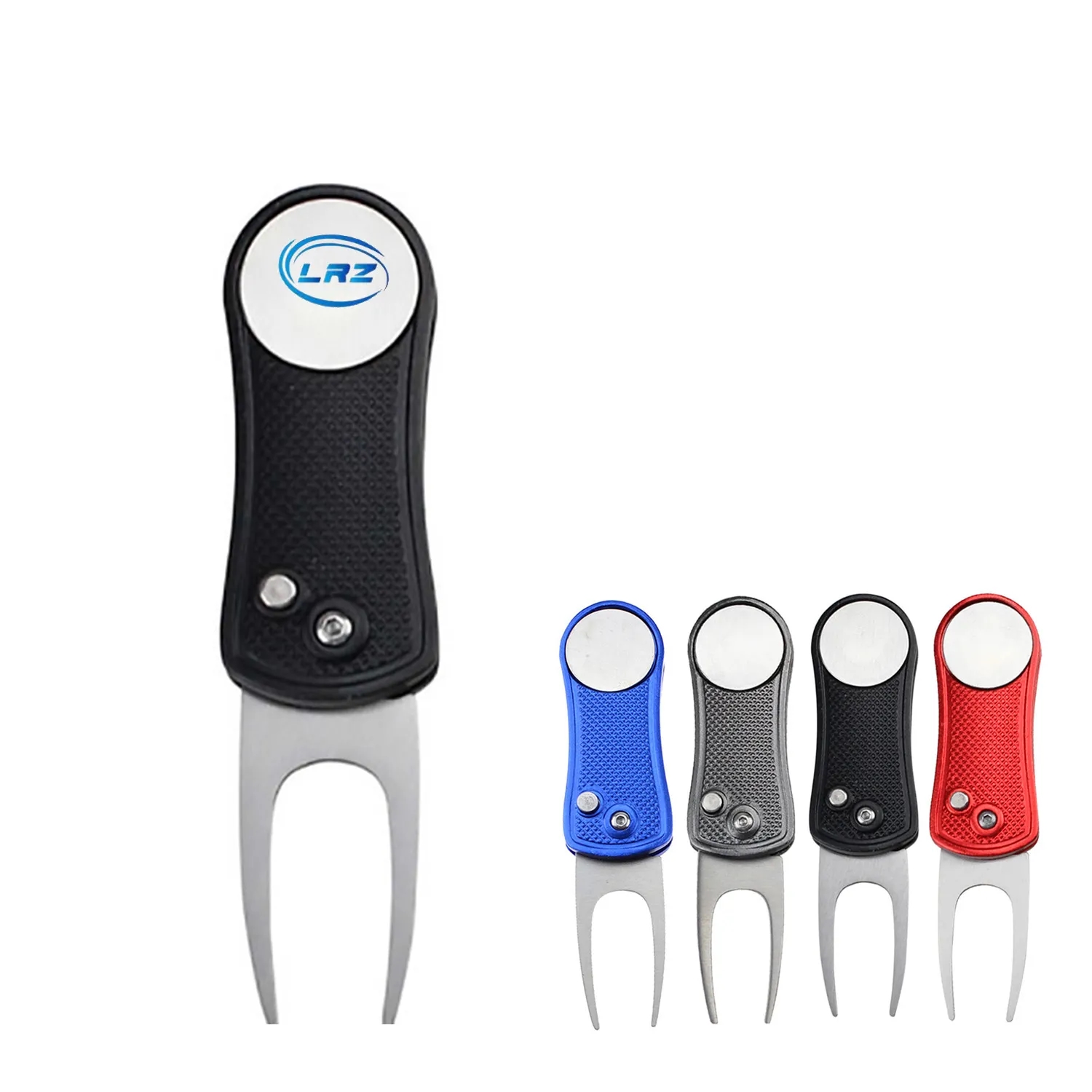 Foldable Golf DivotRepair Tool with Magnetic Ball Marker 8