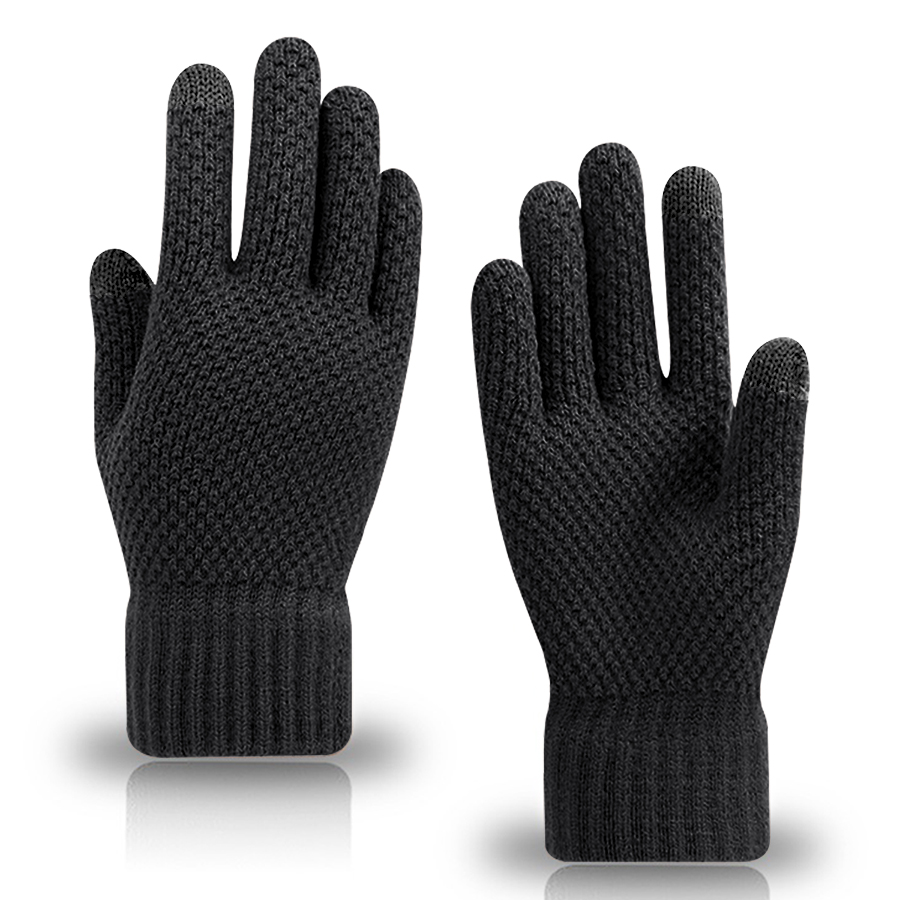 Adult Waffle Knit Gloves with Sensitive Touch and Custom