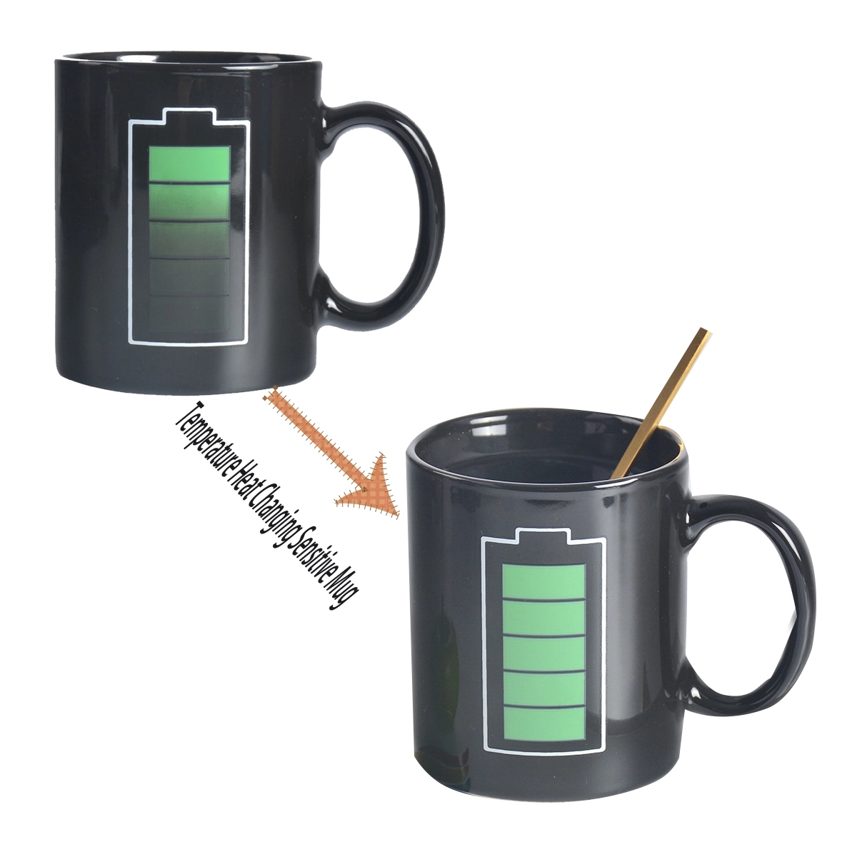 Ceramic Temperature Heat Changing Sensitive Mug 2