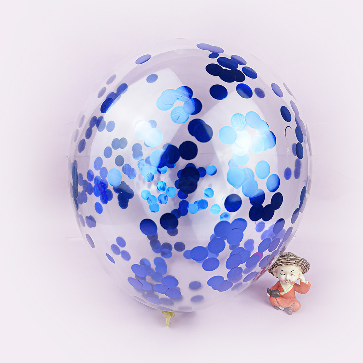 12" Party Decorations Transparent Confetti Latex Balloons 8