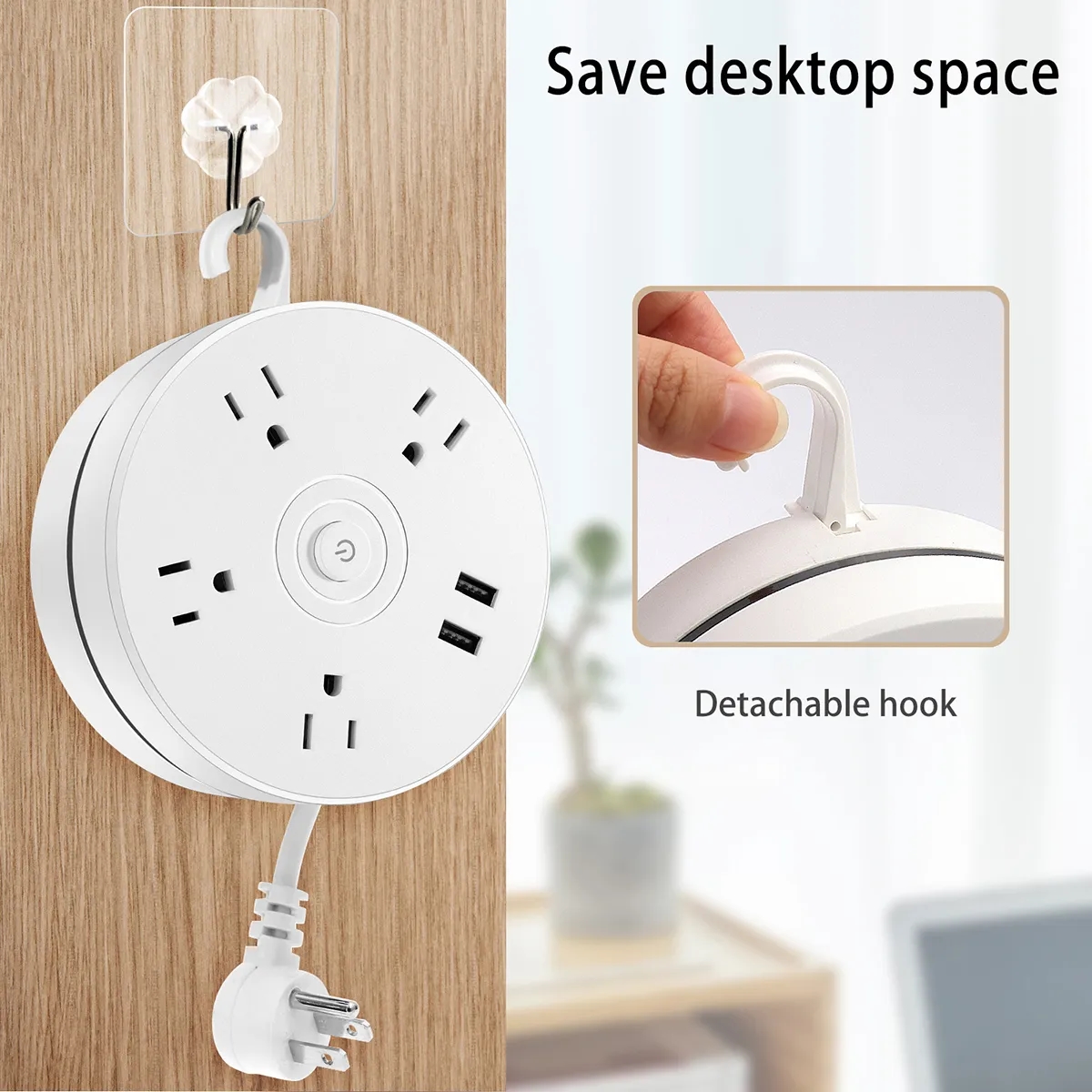 Retractable Portable Travel Power Strip 3