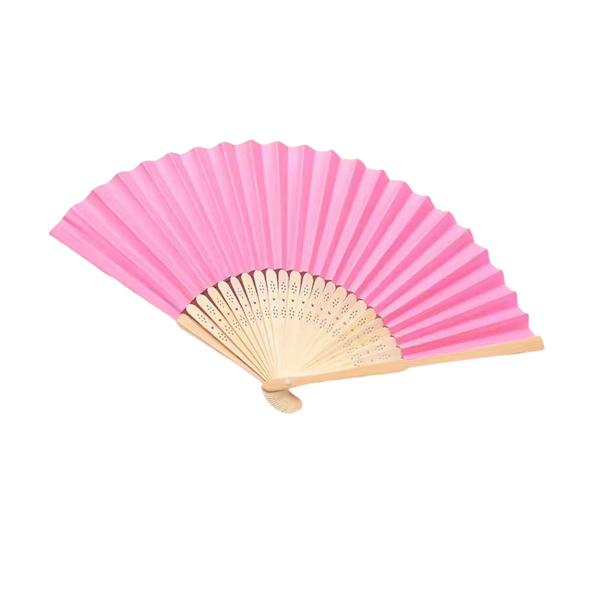Folding Bamboo Paper Hand Fan With Full Color Print 2