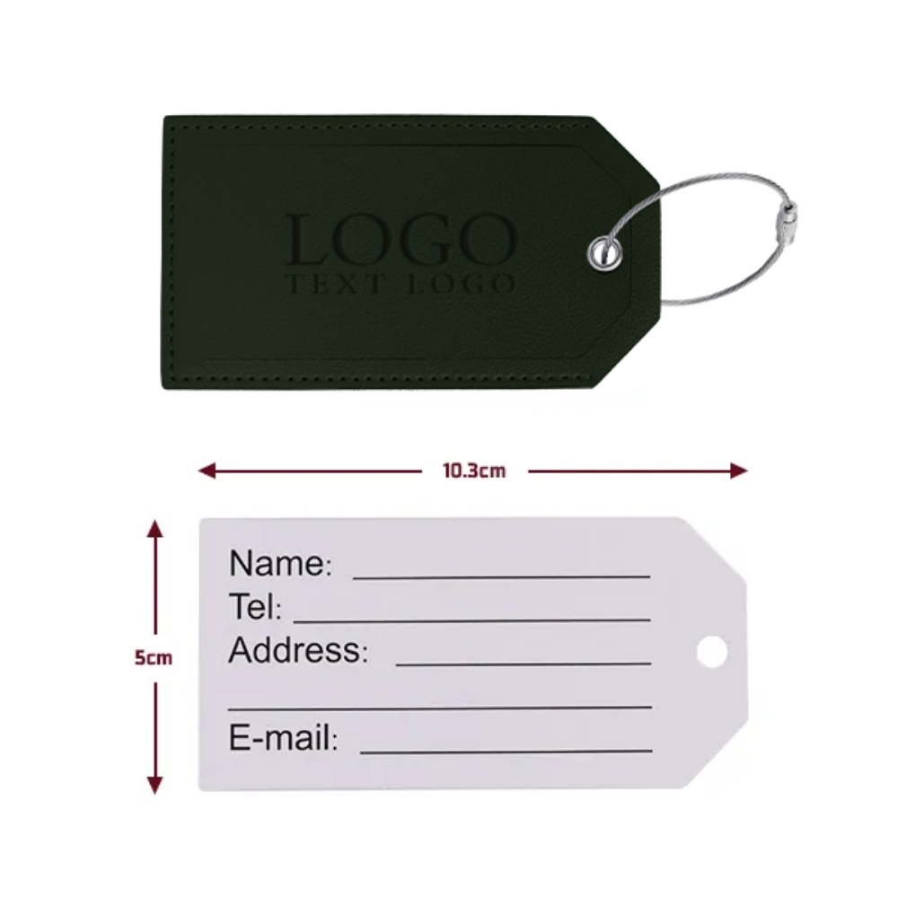 Soft Vegan Leather Luggage Tag 8