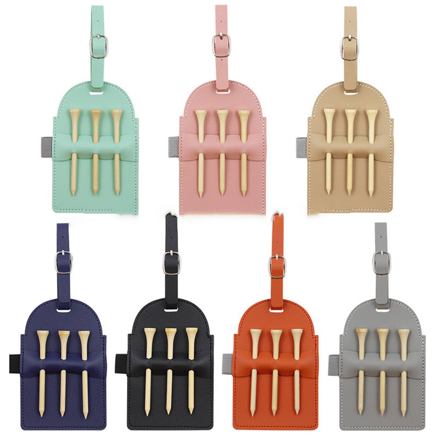 PU Leather Golf Tee Holder 5