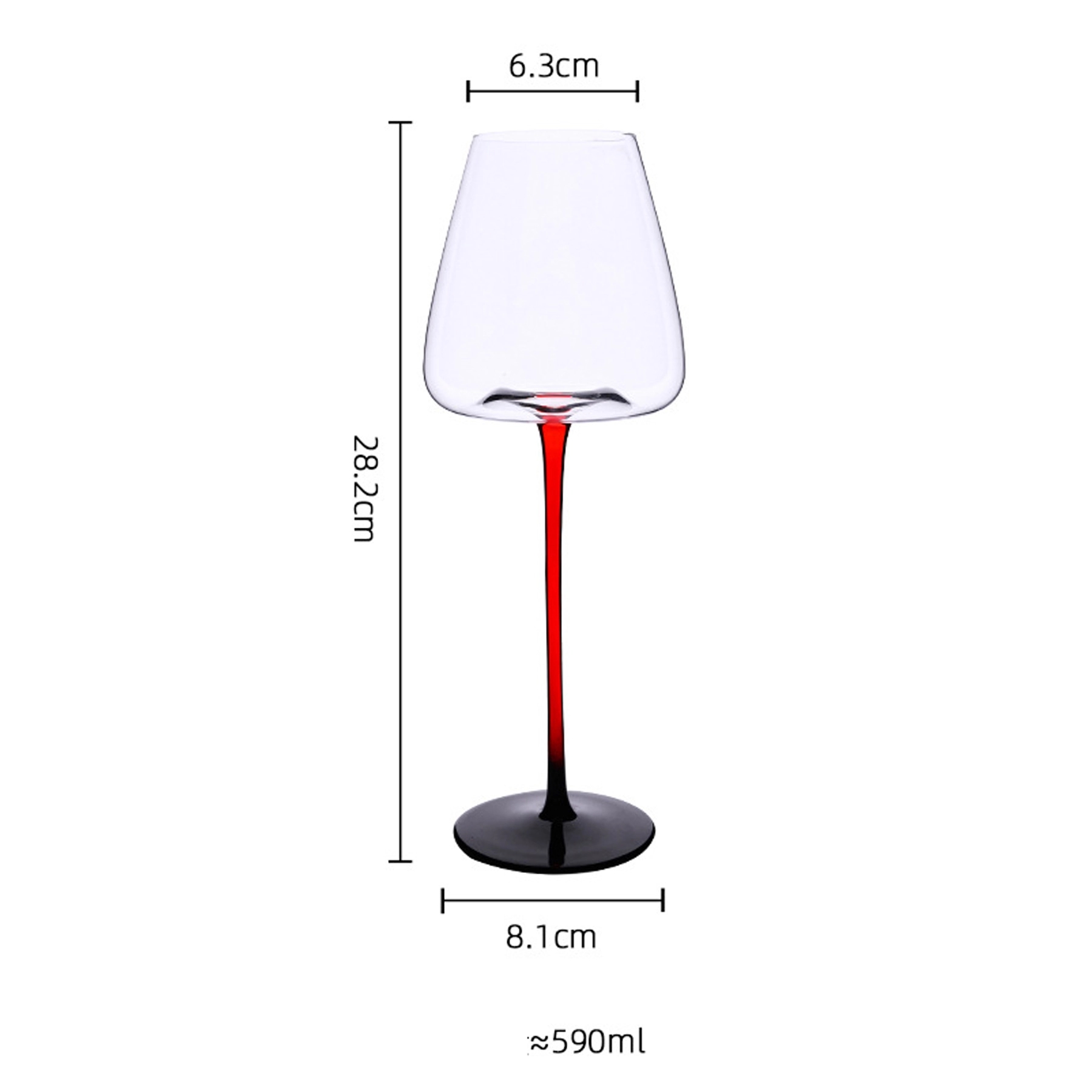 19 oz Wedding Party Crystal Wine Glass 12