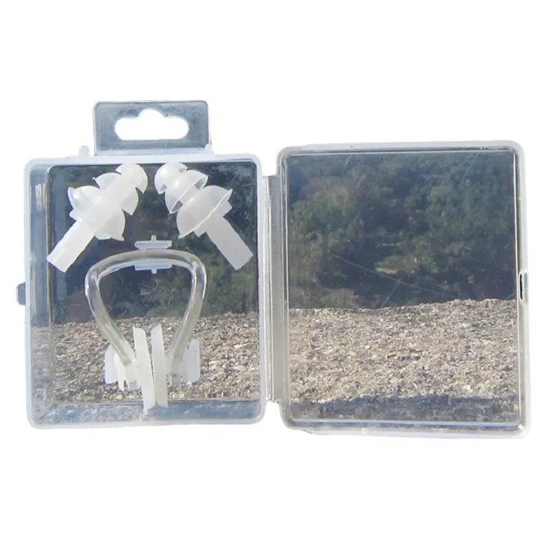 Silicone Swimming Earplugs and Nose Clip Set 7