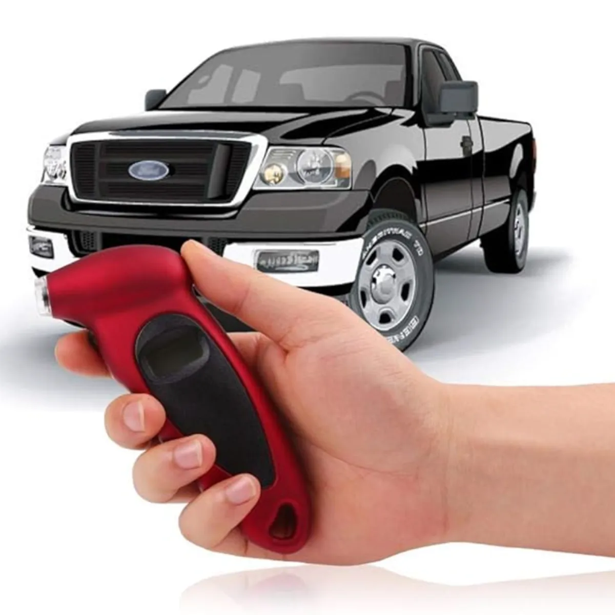 Multifunction Digital Tire Pressure Gauge Safety Hammer 2