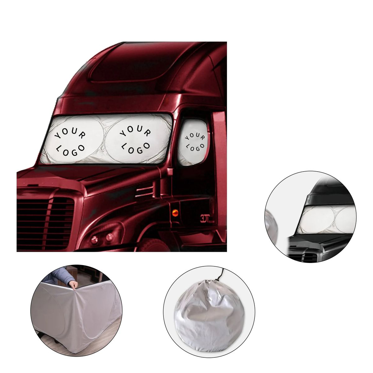 Large Truck Sunshade Reflective UV Block 2