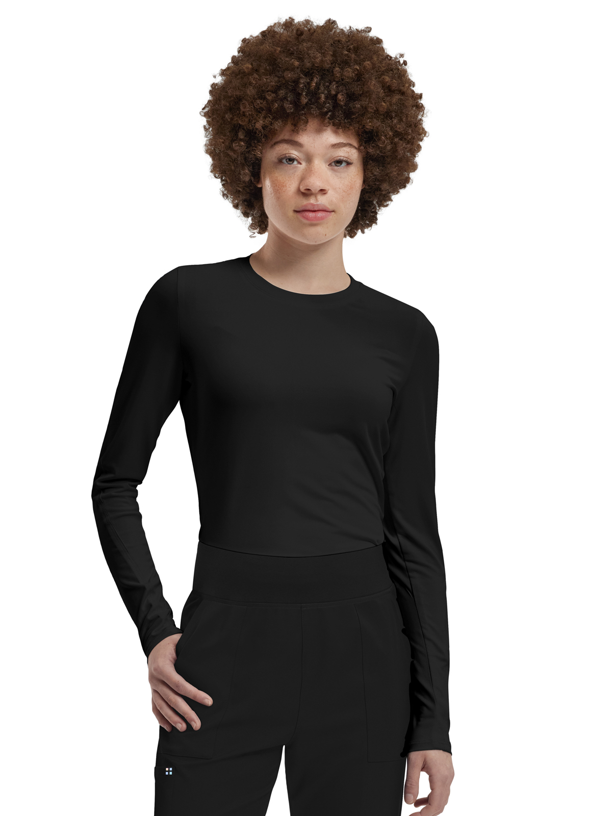 White Cross - VIBE - Women's Shirttail Hemline Underscrub Tee 36
