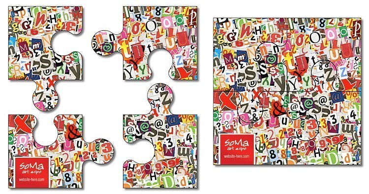 Magnet - 4 Piece Puzzle Shape (3.5x3.5) 40 Mil Outdoor Safe 2