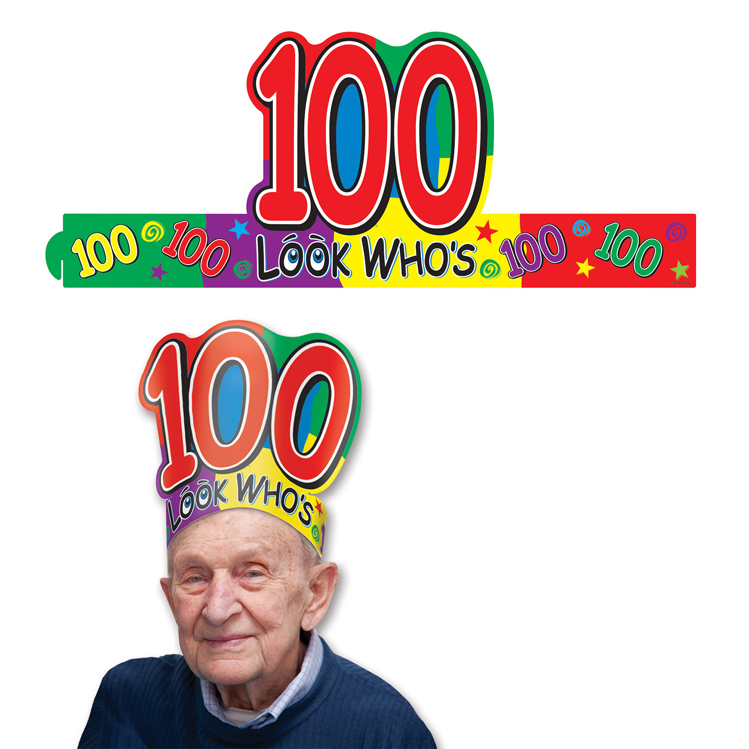 Look Who's "100" Headband 1