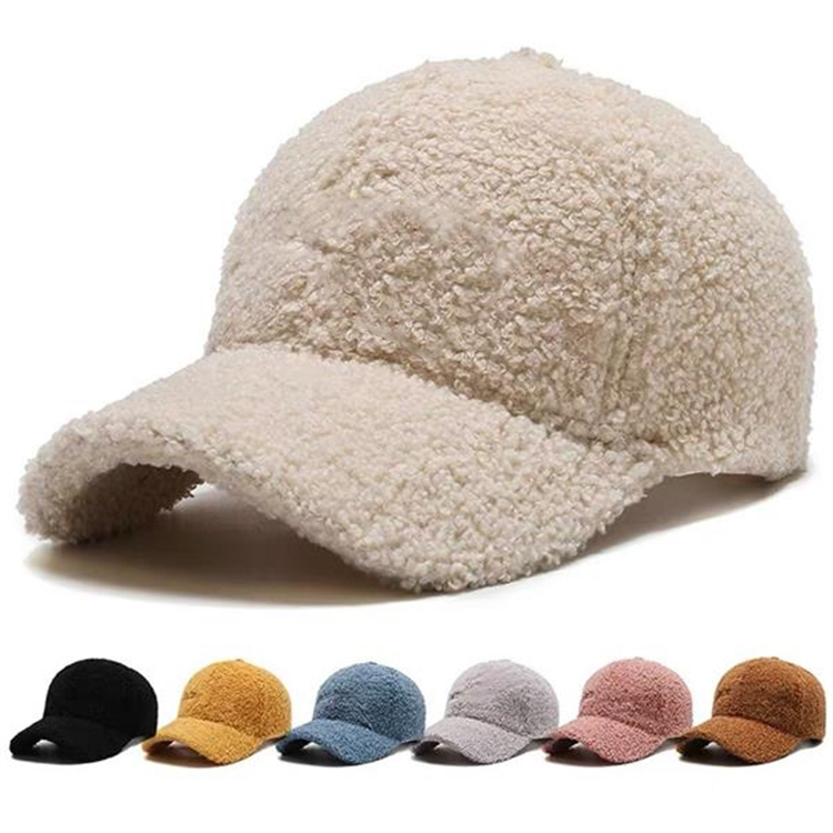 Lamb Wool Baseball Cap for Women 1