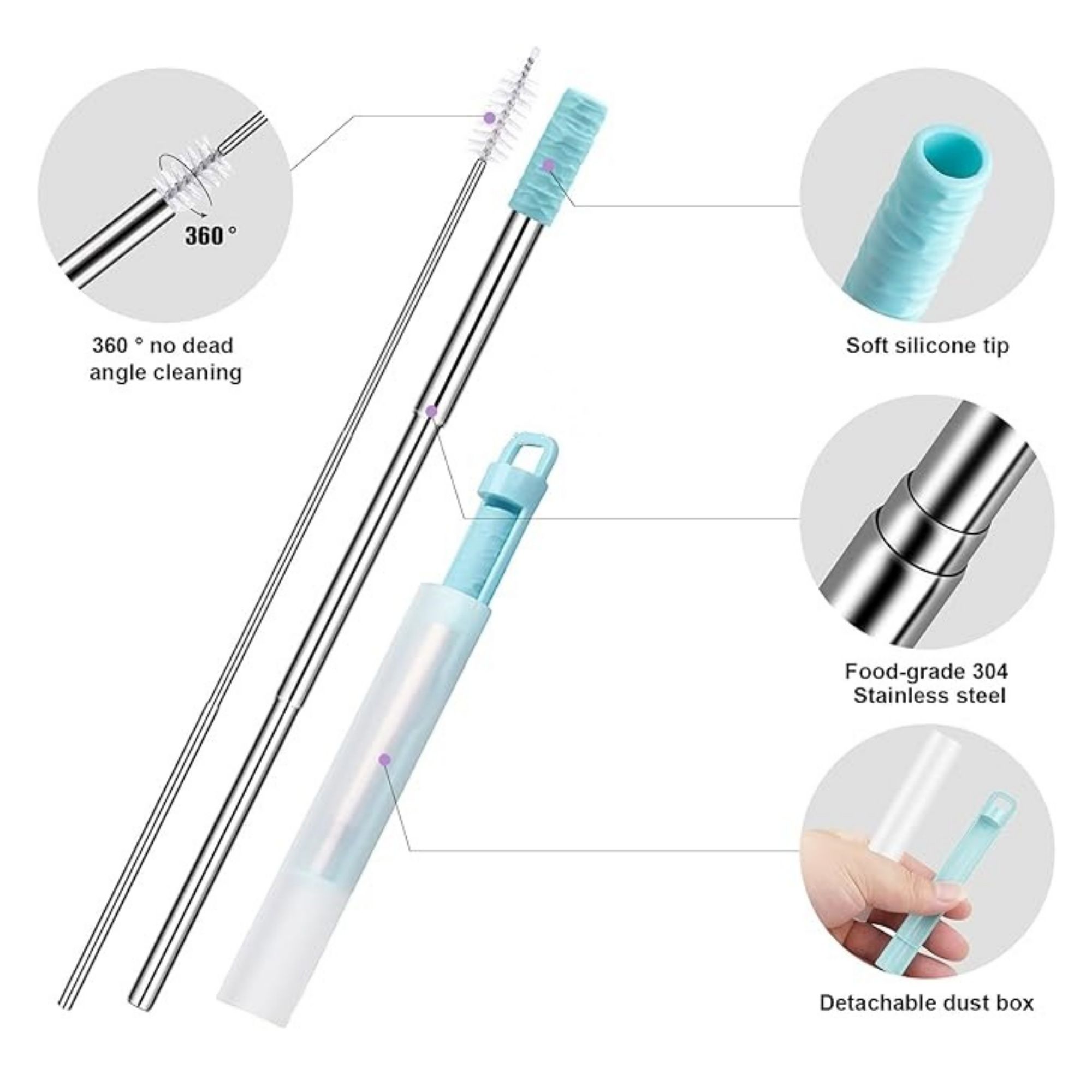 Stainless Steel Straw Travel Case 4