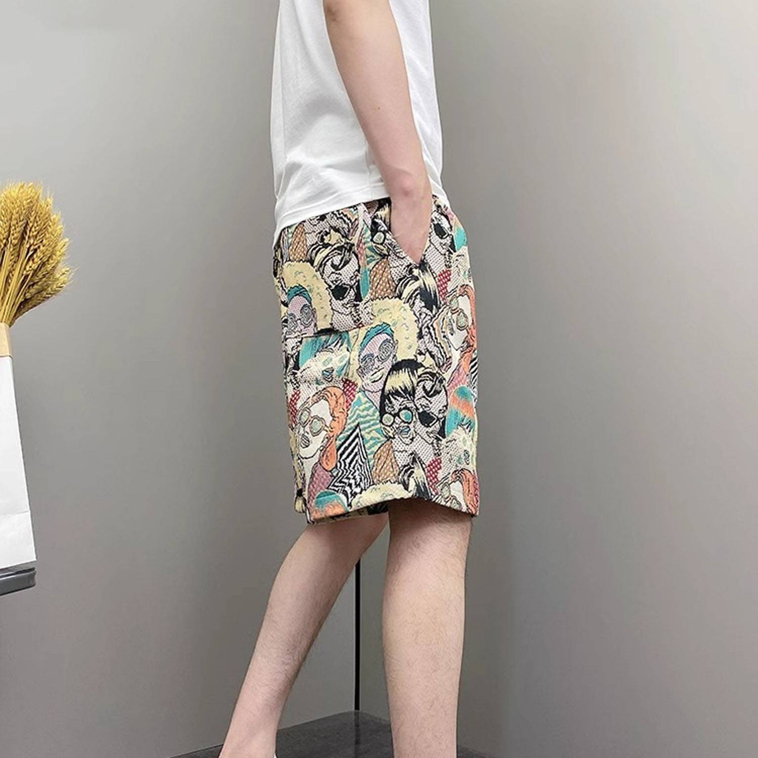 Summer Breathable Polyester Relaxed Elastic Shorts 6